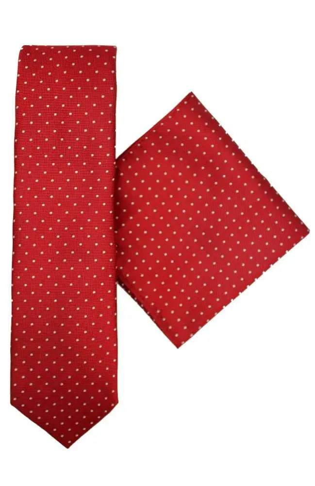 LA Smith Polka Dots Spot Tie and Pocket Square Set - Accessories