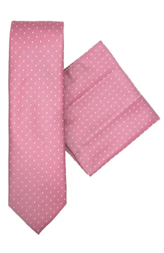 LA Smith Polka Dots Spot Tie and Pocket Square Set - Accessories