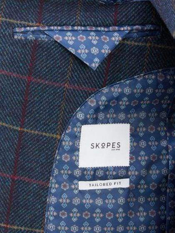 Spokes Doyle Navy Check Suit Jacket