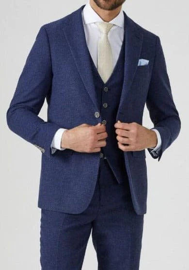 Skopes Jude Navy 3 Piece Tweed Suit 