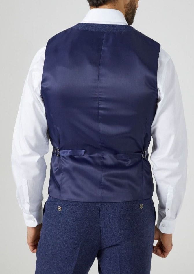 Skopes Jude Navy Tweed Waistcoat