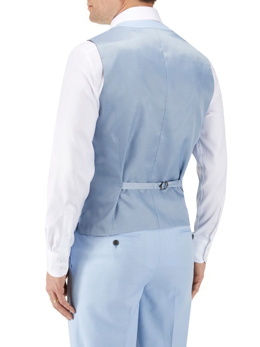 Skopes Sultano Sky Blue Slim Waistcoat - Waistcoats