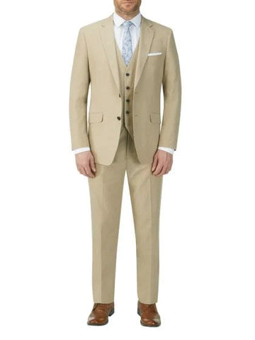 Skopes Tuscany Stone Linen Blend Suit Waistcoat - WAISTCOATS