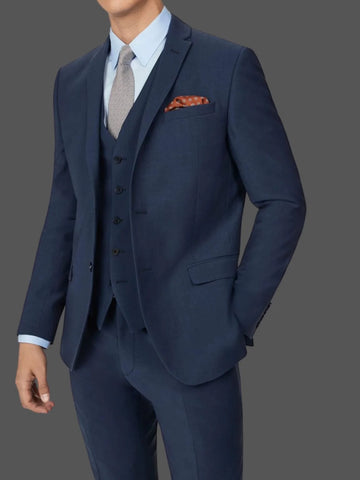 Panama Blue Slim Fit Waistcoat - WAISTCOATS