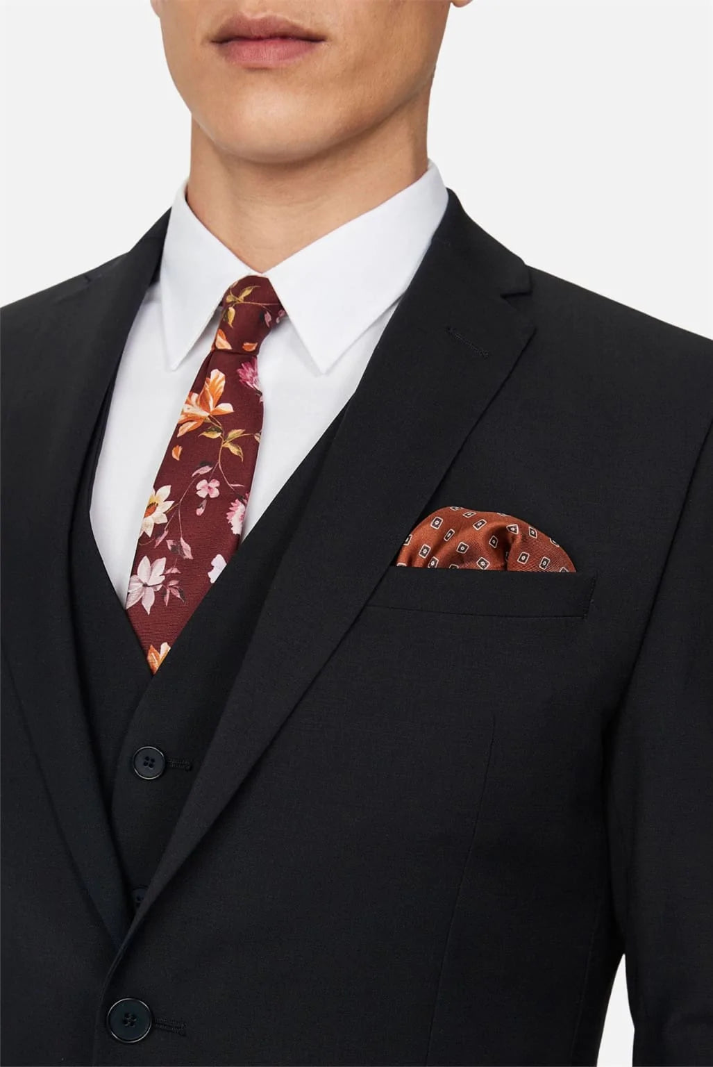 Ted Baker Panama Men’s Black 3 Piece Slim Fit Suit - Suits