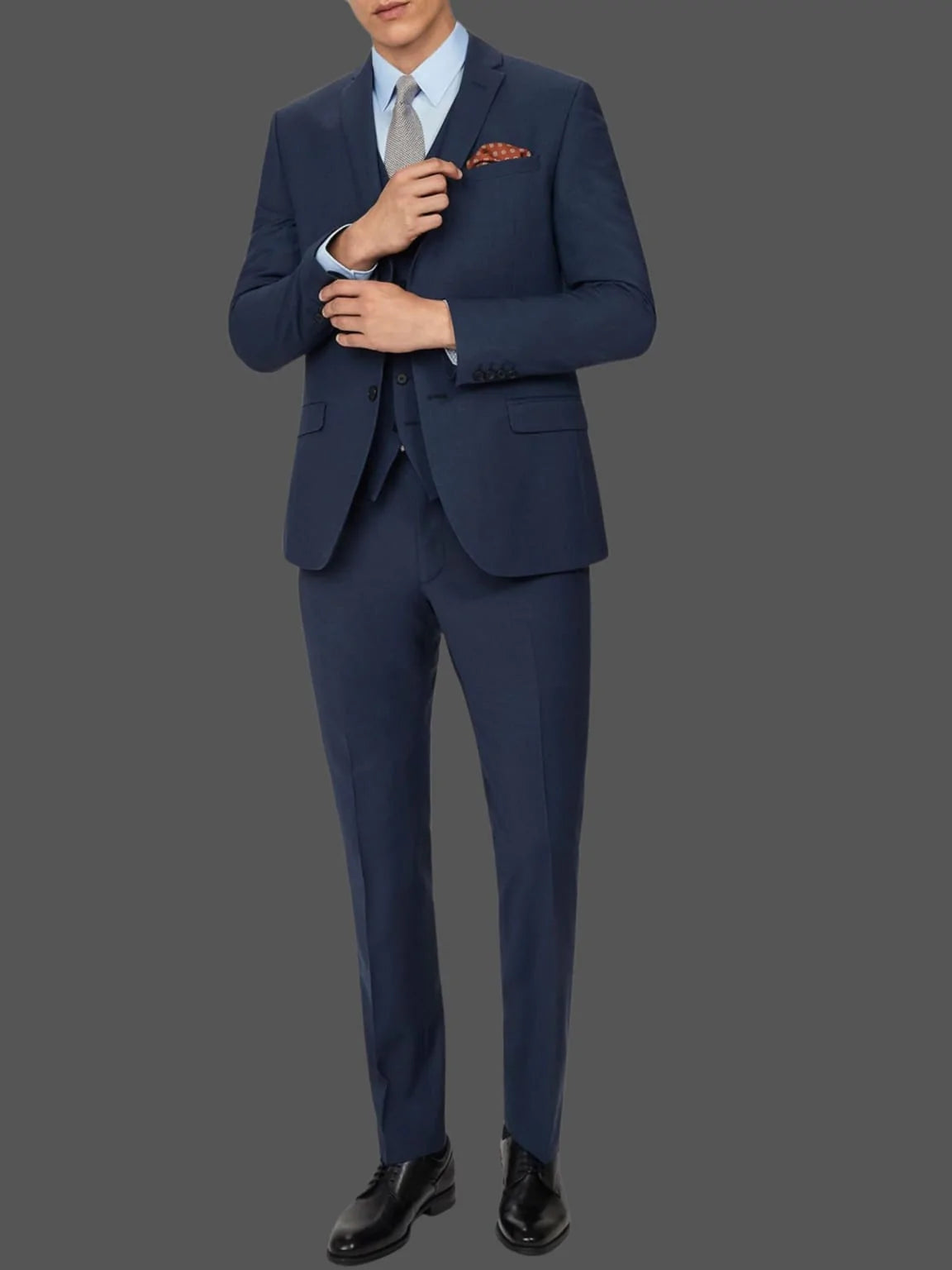 Ted Baker Panama Men’s Blue 3 Piece Slim Fit Suit - Suits