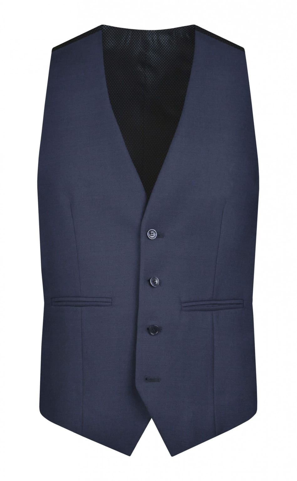 Torre Colt Blue Plain Men’s Waistcoat - 34R - Suit & Tailoring