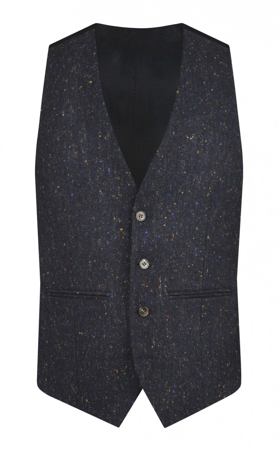 Torre Colt Blue Plain Men’s Waistcoat - 34R - Suit & Tailoring