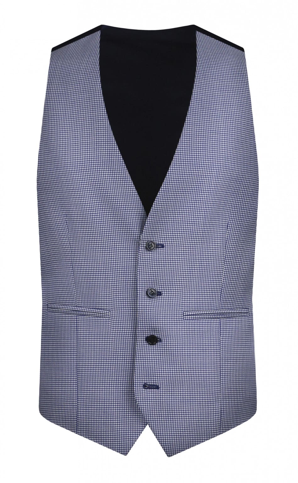 Torre Colt Blue Plain Men’s Waistcoat - 34R - Suit & Tailoring