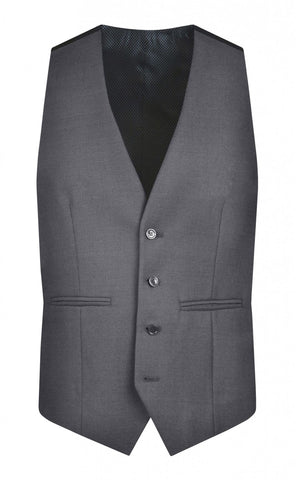 Torre Colt Grey Plain Men’s Waistcoat - 34R - Suit & Tailoring