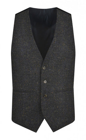 Torre Colt Grey Plain Men’s Waistcoat - 34R - Suit & Tailoring