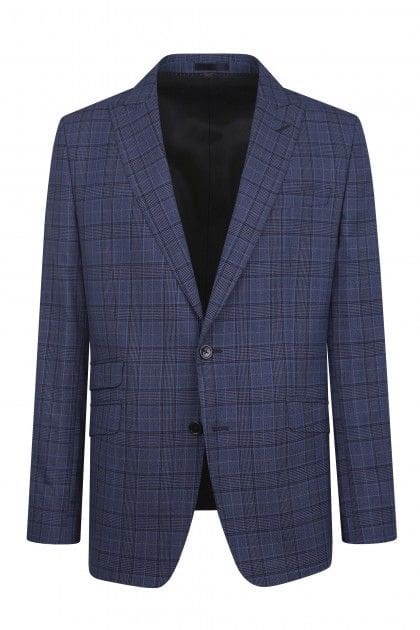 Torre Melvin Blue Check Men’s Jacket - 38S - Suit & Tailoring