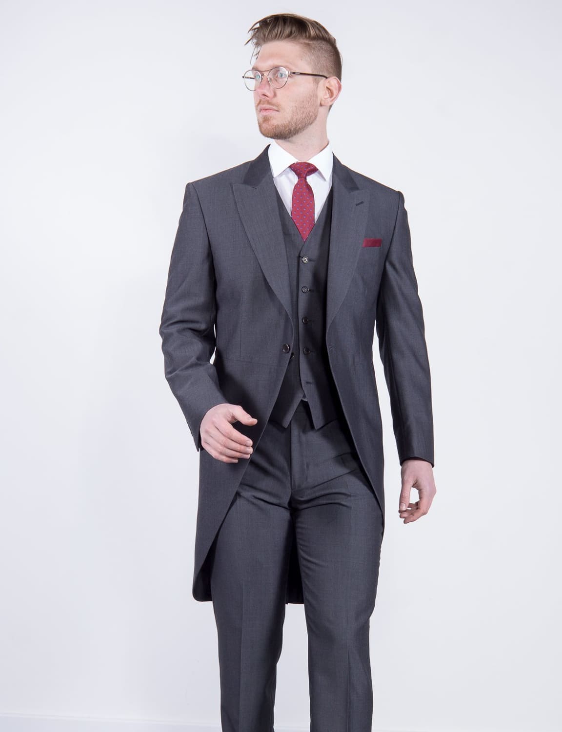 Torre Men’s Charcoal Mohair Tailcoat - Suit & Tailoring