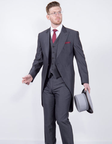 Torre Men’s Charcoal Mohair Tailcoat - Suit & Tailoring