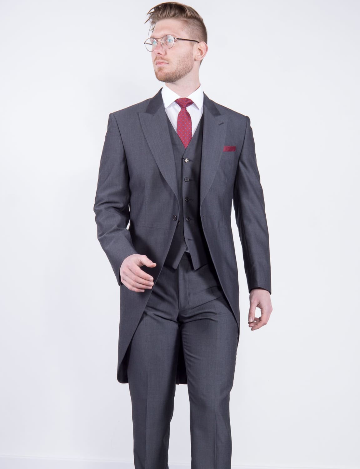 Torre Men’s Charcoal Mohair Tailcoat - Suit & Tailoring