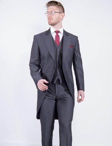 Torre Men’s Charcoal Mohair Tailcoat - Suit & Tailoring