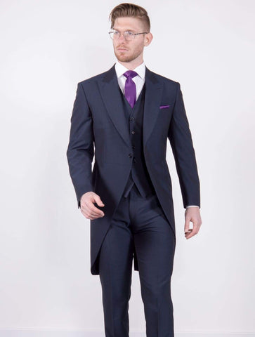 Torre Men’s Navy Mohair Tailcoat - Suit & Tailoring