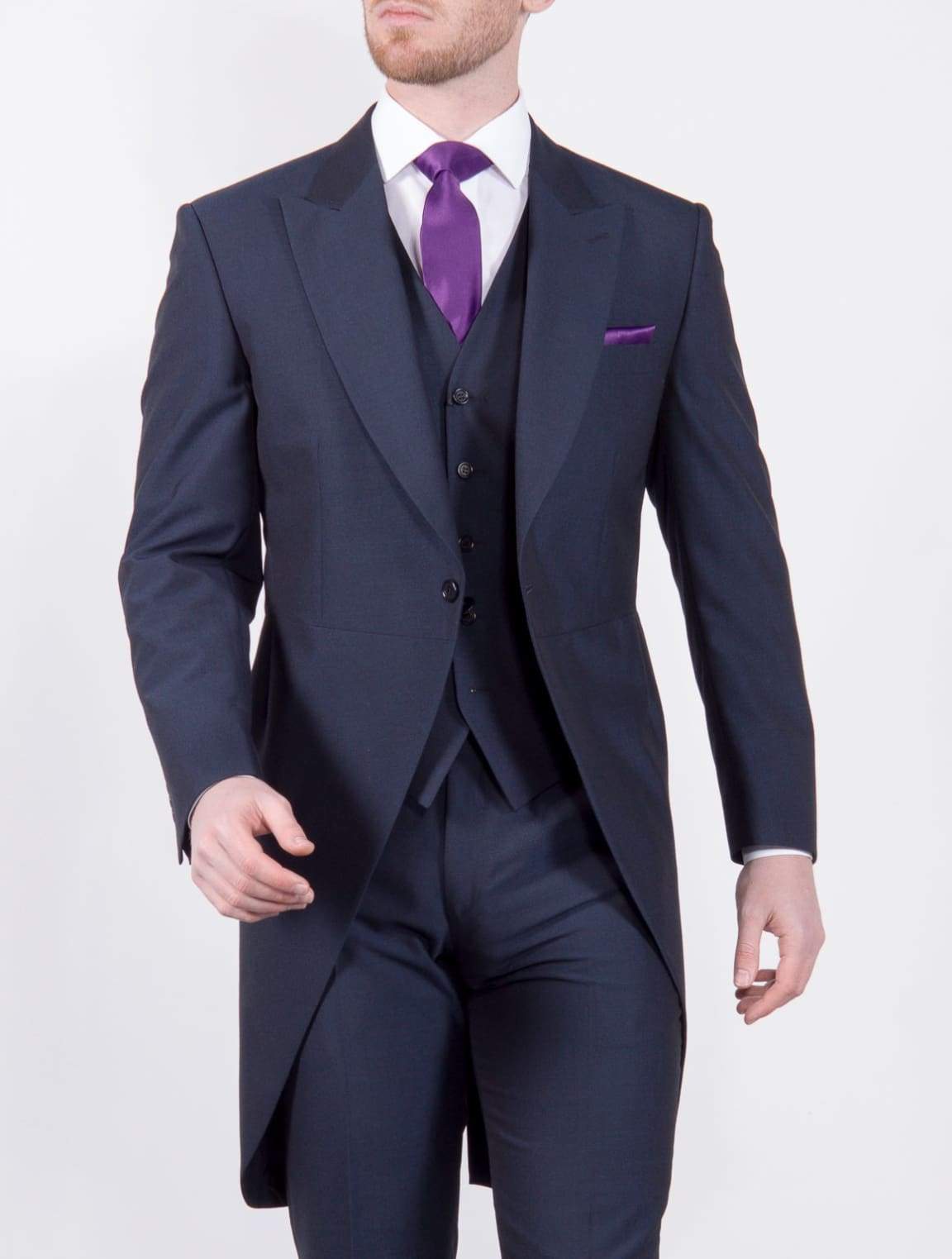 Torre Men’s Navy Mohair Tailcoat - Suit & Tailoring