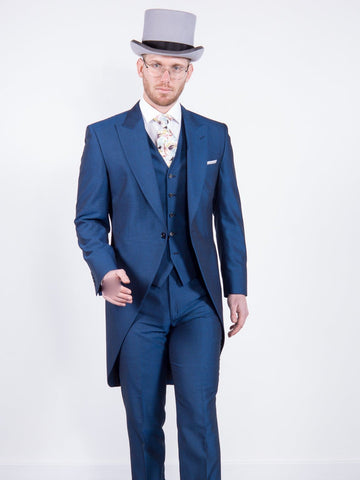 Torre Men’s Royal Blue Mohair Tailcoat - Suit & Tailoring