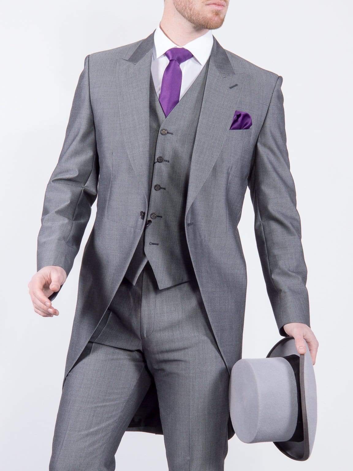 Torre Men’s Silver Mohair Tailcoat - Suit & Tailoring