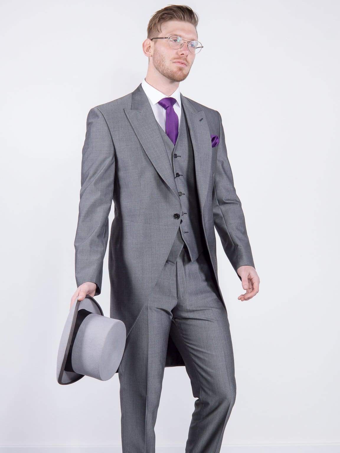 Torre Men’s Silver Mohair Tailcoat - Suit & Tailoring