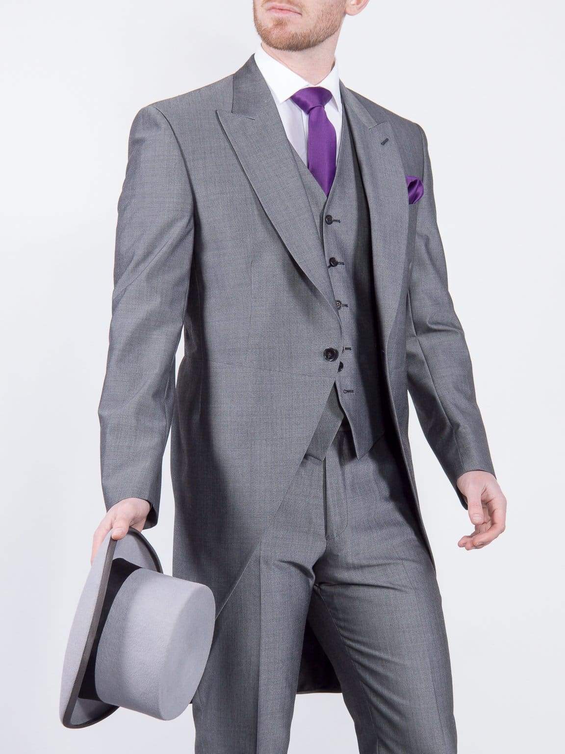 Torre Men’s Silver Mohair Tailcoat - Suit & Tailoring