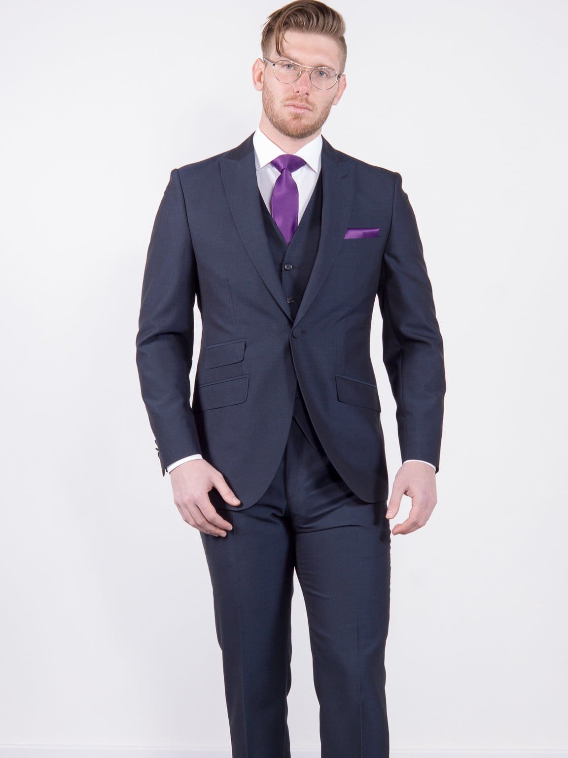 Torre Navy Mohair Suit Jacket - Suit & Tailoring