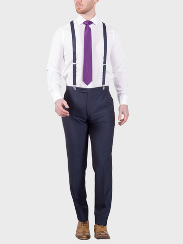 Torre Navy Mohair Trousers - Suit & Tailoring