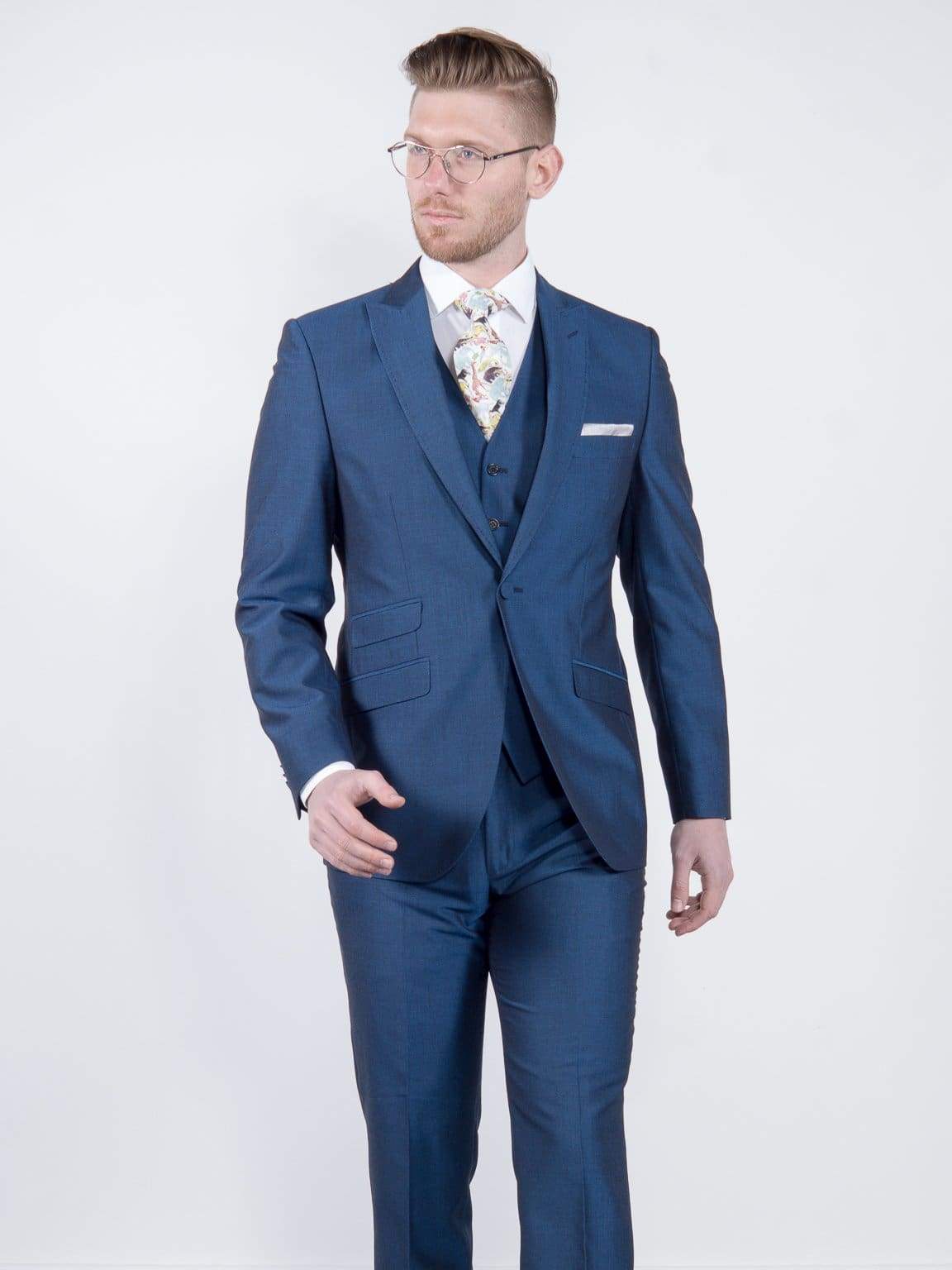 Torre Royal Blue Mohair Jacket - Suit & Tailoring