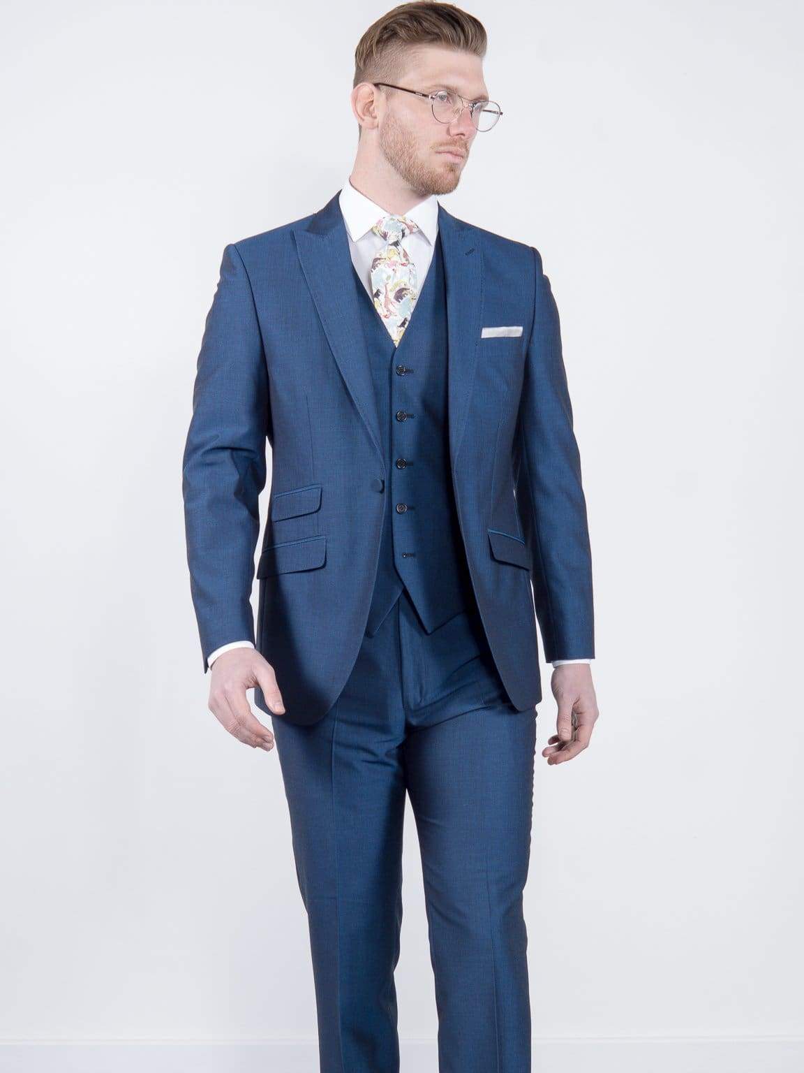 Torre Royal Blue Mohair Jacket - Suit & Tailoring