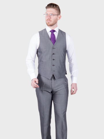 Torre Silver Mohair Suit Trousers - Suit & Tailoring