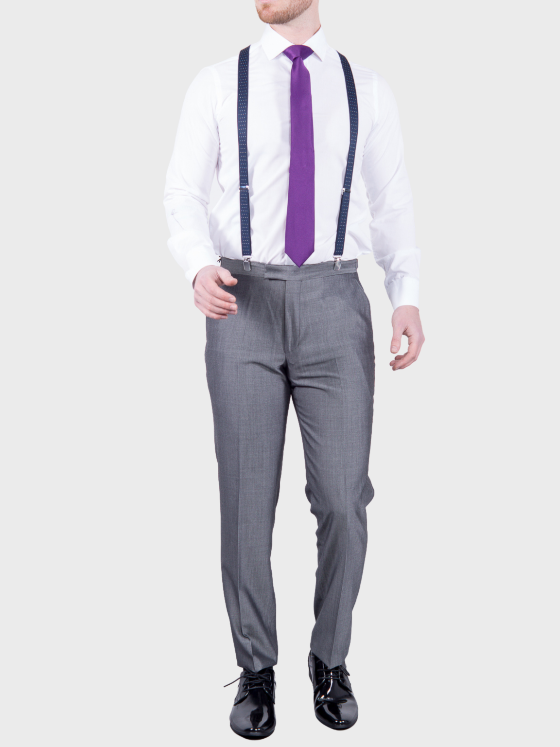 Torre Silver Mohair Suit Trousers - Suit & Tailoring