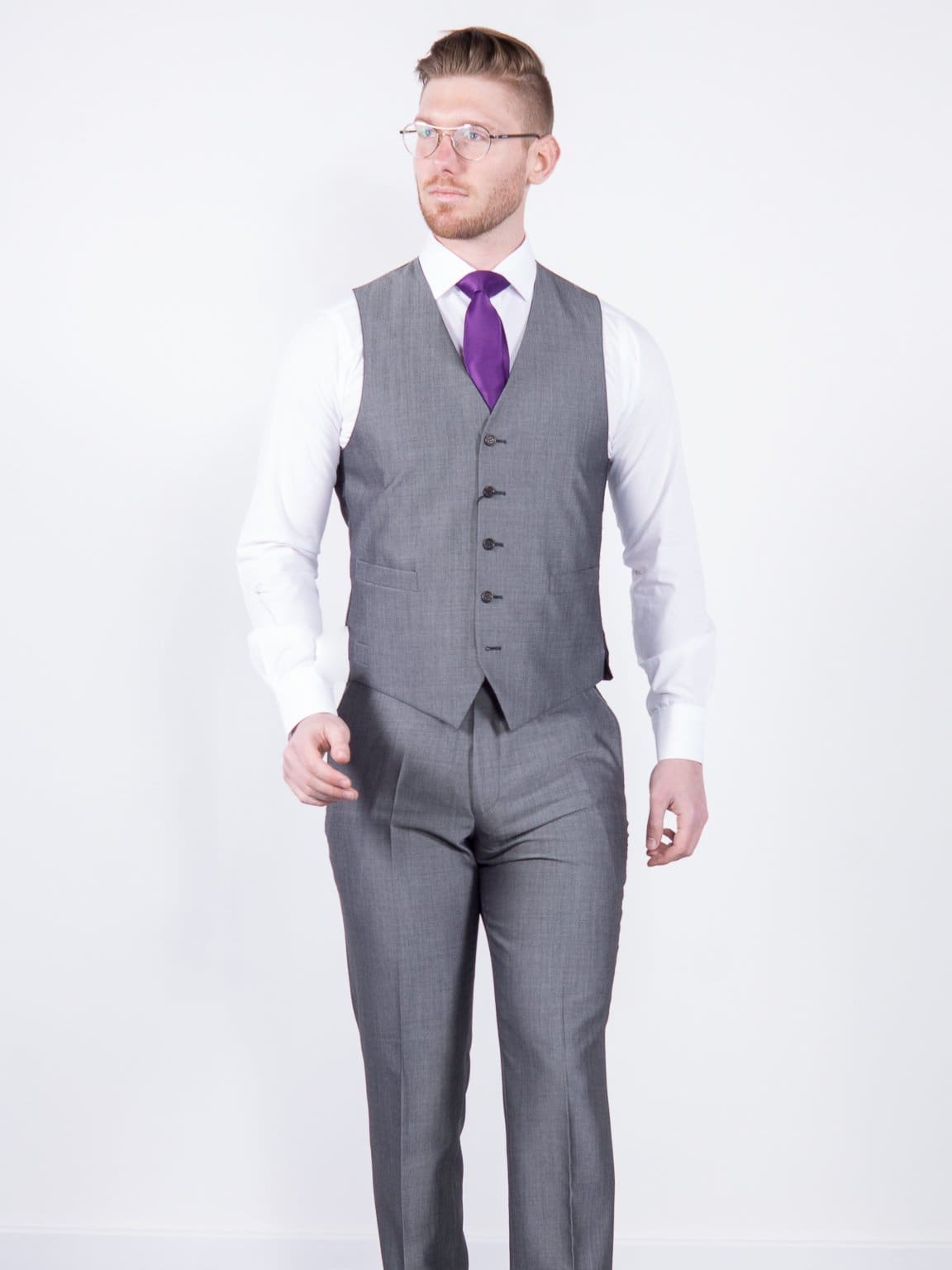 Torre Silver Mohair Suit Waistcoat - Suit & Tailoring