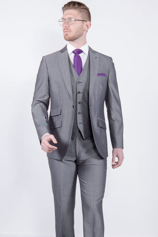 Torre Silver Mohair Suit Waistcoat - Suit & Tailoring