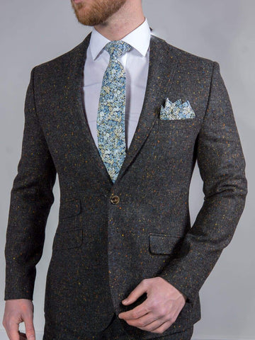 Torre Tweed 100% Wool Mens Grey Donegal Tweed Jacket - 38S - Suit & Tailoring