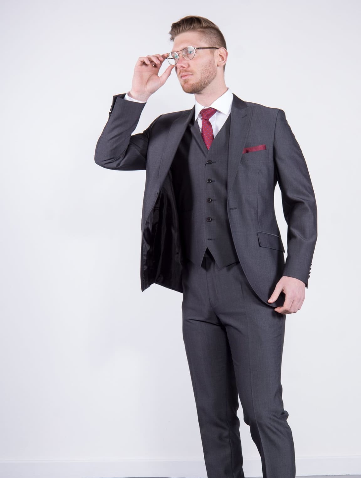 Torre Charcoal Mohair Tailored fit Jacket - Suit & Tailoring