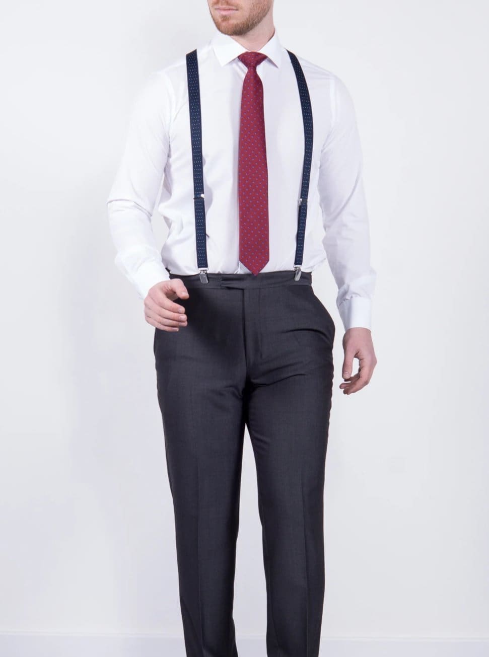 Wedding Special Torre Mohair Tailored Fit Charcoal Suit Trousers - Suit & Tailoring